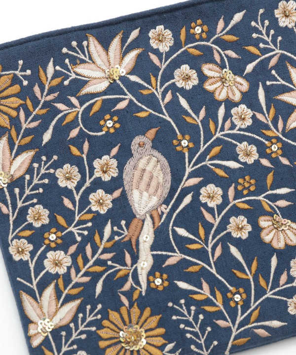 花鳥ビーズ刺繍 ショルダーバッグ M42-2701