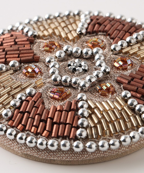 ビーズ刺繍 ハンドミラー・手鏡（3カラー） M42-0867