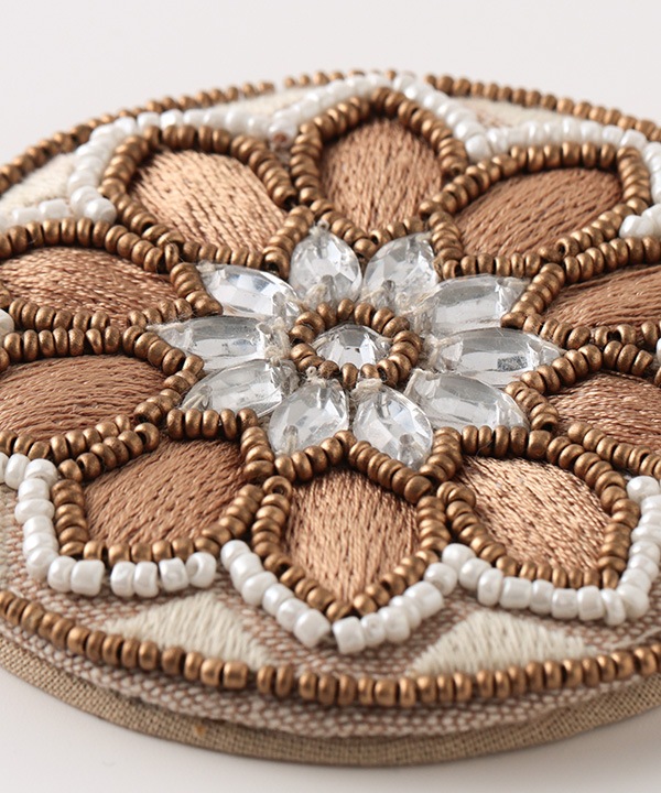 ビーズ刺繍 ハンドミラー・手鏡（3カラー） M42-0867