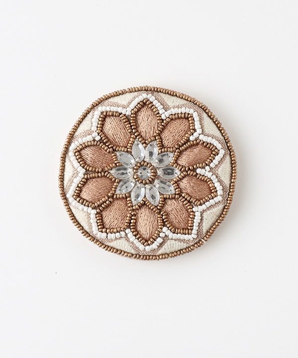 ビーズ刺繍 ハンドミラー・手鏡（3カラー） M42-0867