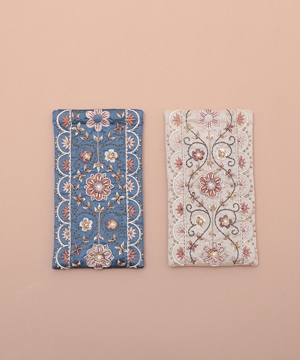 ビーズ刺繍 メガネケース M42-2702