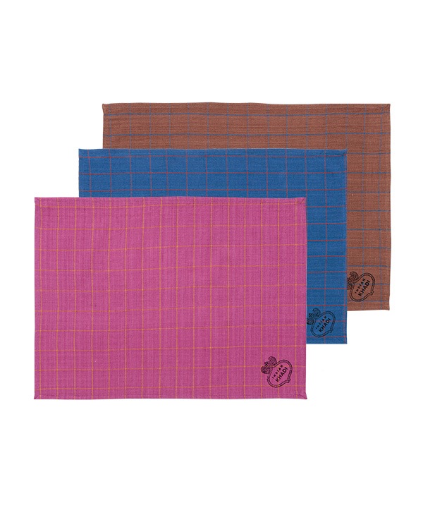 カディ ランチョンマット（チェック・3カラー） 45×32cm M24-2451