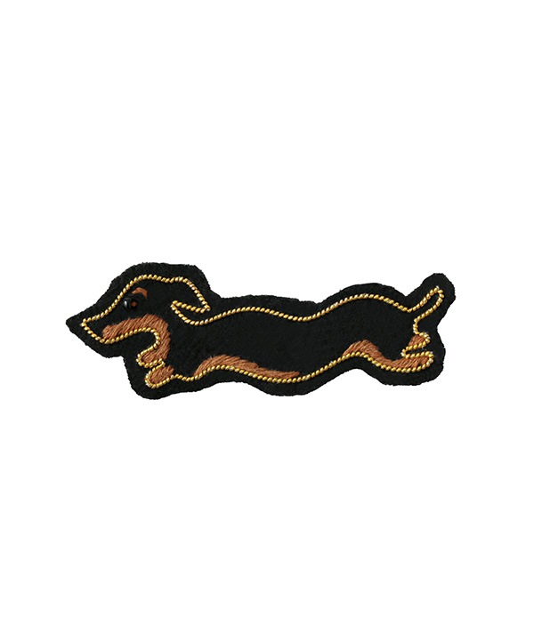 ザリ刺繍ブローチ ダックスフンド M21-2857