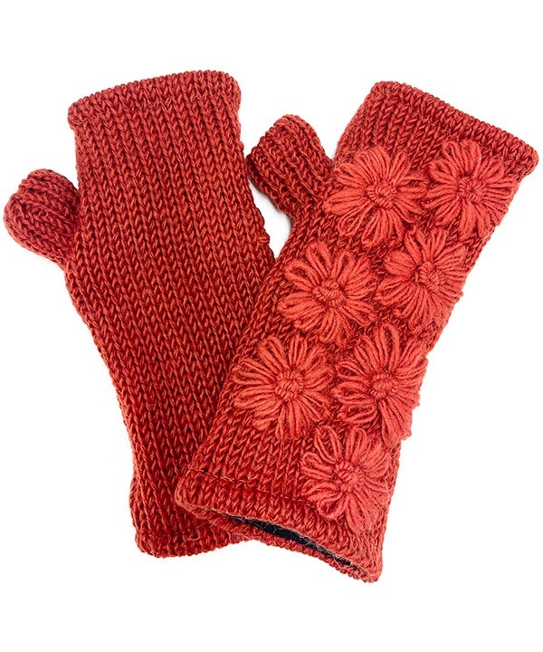 シンプルフラワ－ハンドウォーマー（4カラー）H24W023