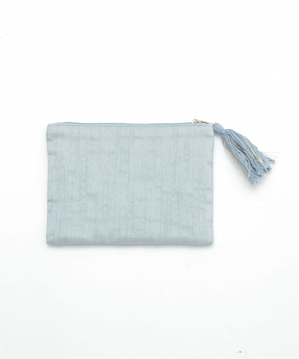 フルーツ刺繍（イチゴ・レモン）ポーチL M42-2705