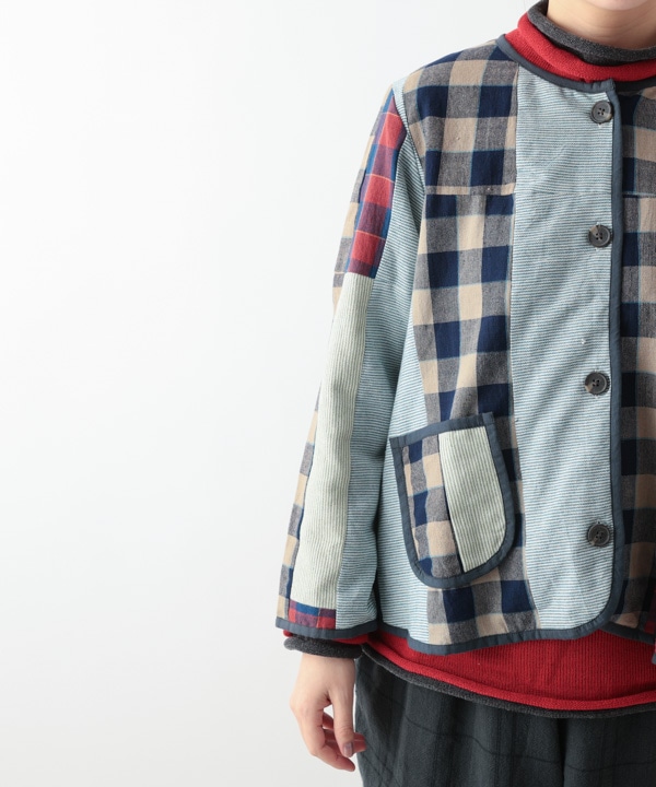 カディ・パッチワークジャケット 25W437
