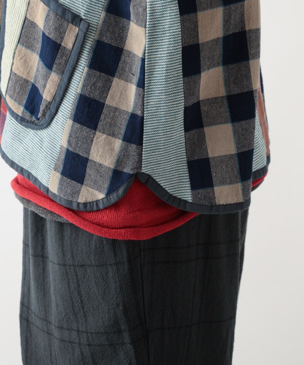 カディ・パッチワークジャケット 25W437