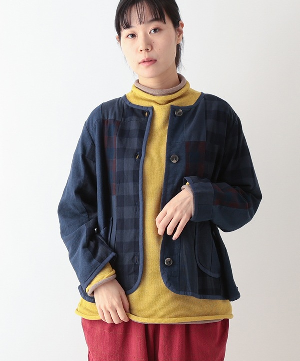 カディ・パッチワークジャケット 25W437