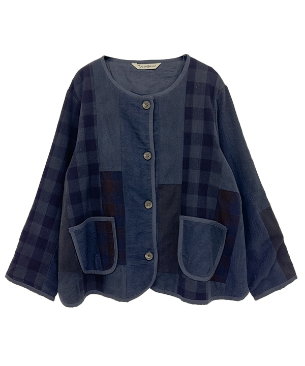 カディ・パッチワークジャケット 25W437