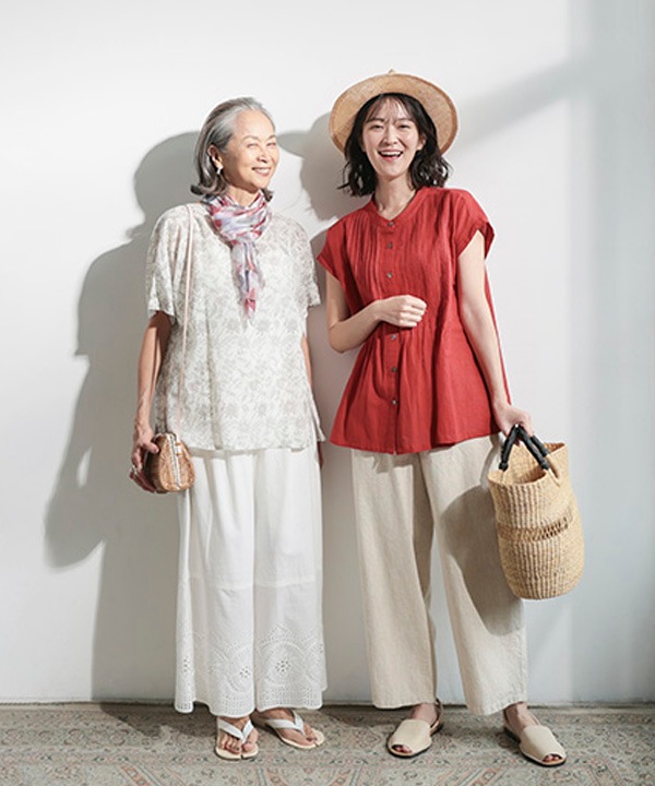 縁がかわいい刺繍コットンパンツ 26S029【2月頃入荷予定】