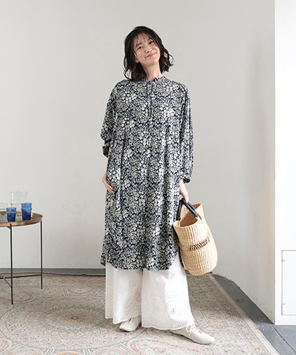 縁がかわいい刺繍コットンパンツ 26S029【2月頃入荷予定】