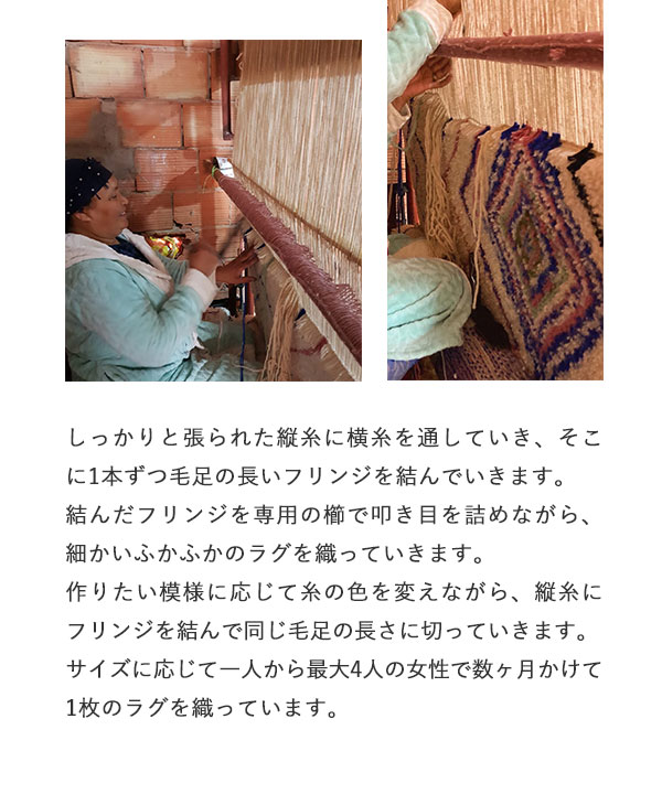 【定番品】ベニワレン ラグ 100×55cm ウール100％ M73-2014A ★