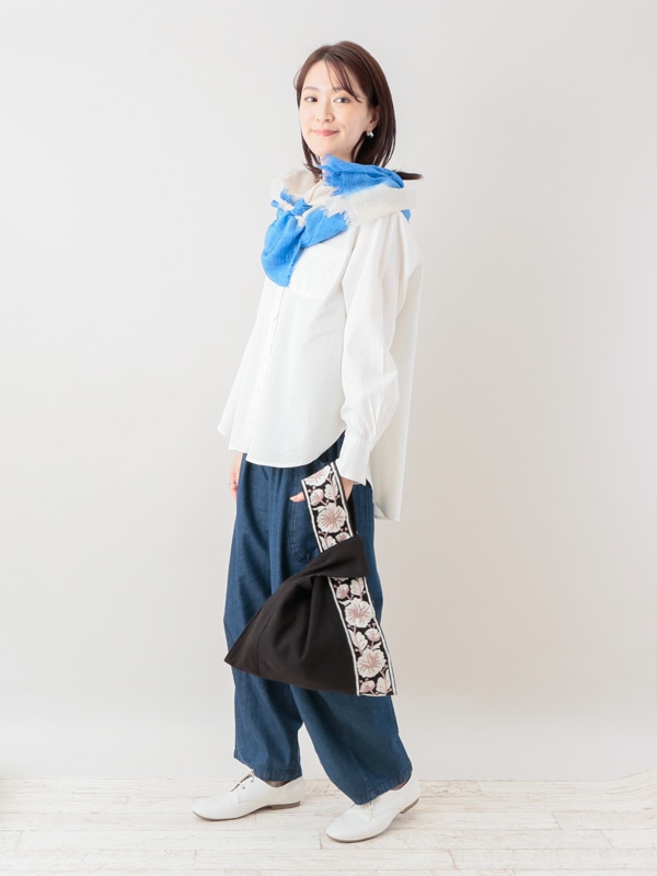 花リボン刺繍ノットバッグ（2カラー）H24S224