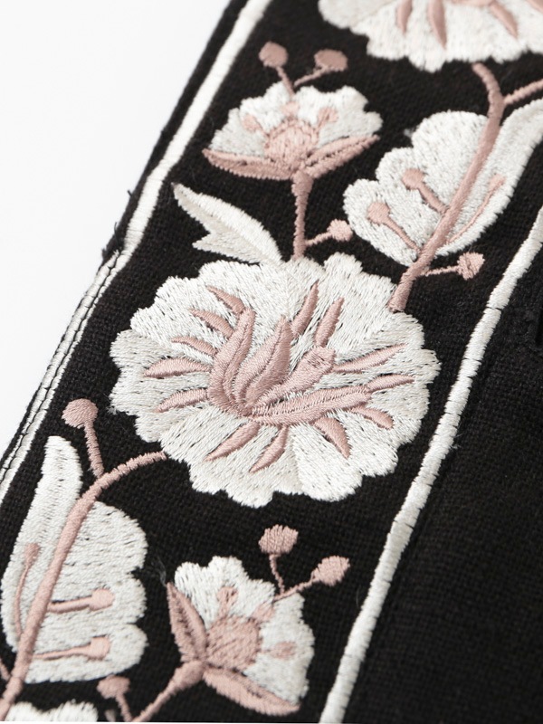花リボン刺繍ノットバッグ（2カラー）H24S224