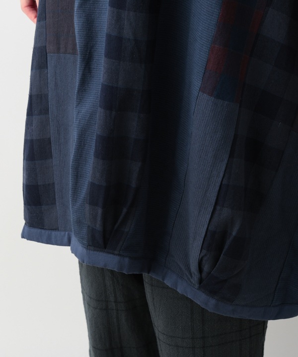 カディ・パッチワークコクーンワンピース 25W438