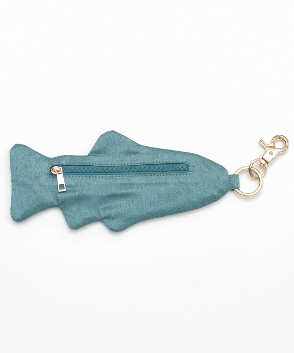 フィッシュ刺繍 キーポーチ バッグチャーム M42-2708