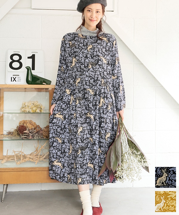 送料関税込み☆GANNI ロゴ フラワープリント ワンピース セール】 GANNI フラワープリント ミディワンピース （ミニ丈