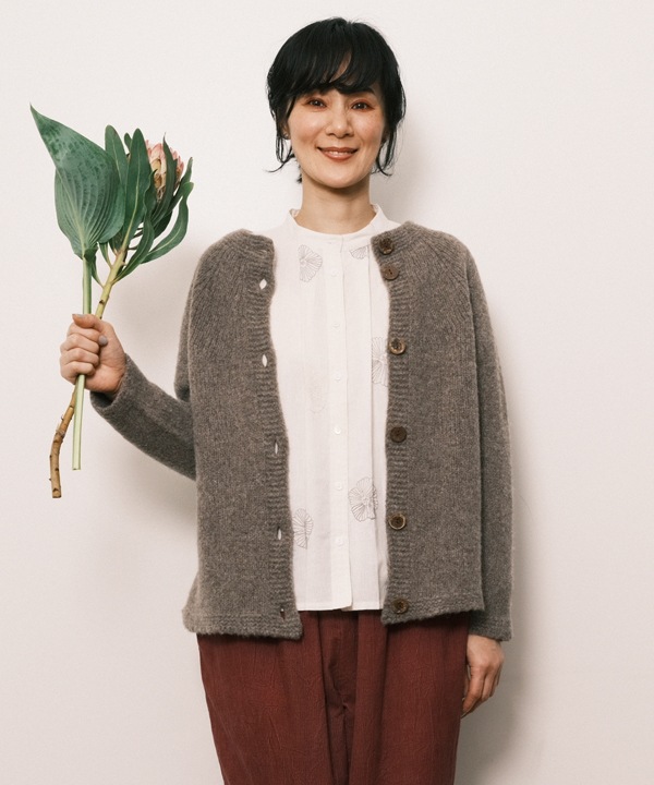 ノン・ミュール・ナチュラルカラード・ウール・ホールガーメントカーディガン 日本製 25W441