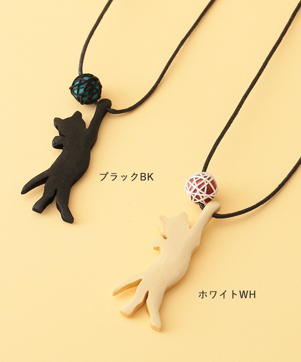 ウッド ネコネックレス A25WPN069