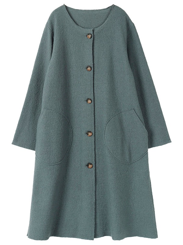 nuku nuku 縮絨ウール・ロングカーディガン（5カラー）　23W461