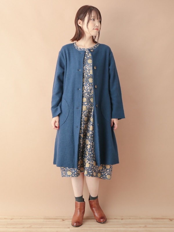 nuku nuku 縮絨ウール・ロングカーディガン（5カラー）　23W461