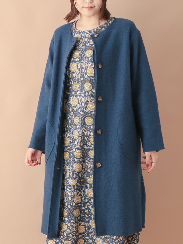 nuku nuku 縮絨ウール・ロングカーディガン（5カラー）　23W461