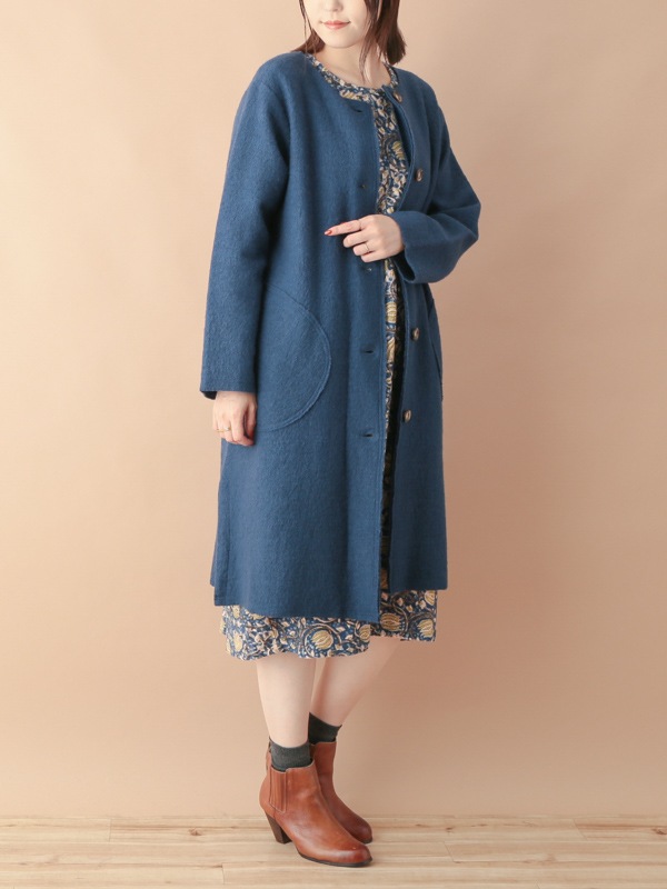 nuku nuku 縮絨ウール・ロングカーディガン（5カラー）　23W461