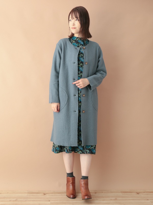 nuku nuku 縮絨ウール・ロングカーディガン（5カラー）　23W461