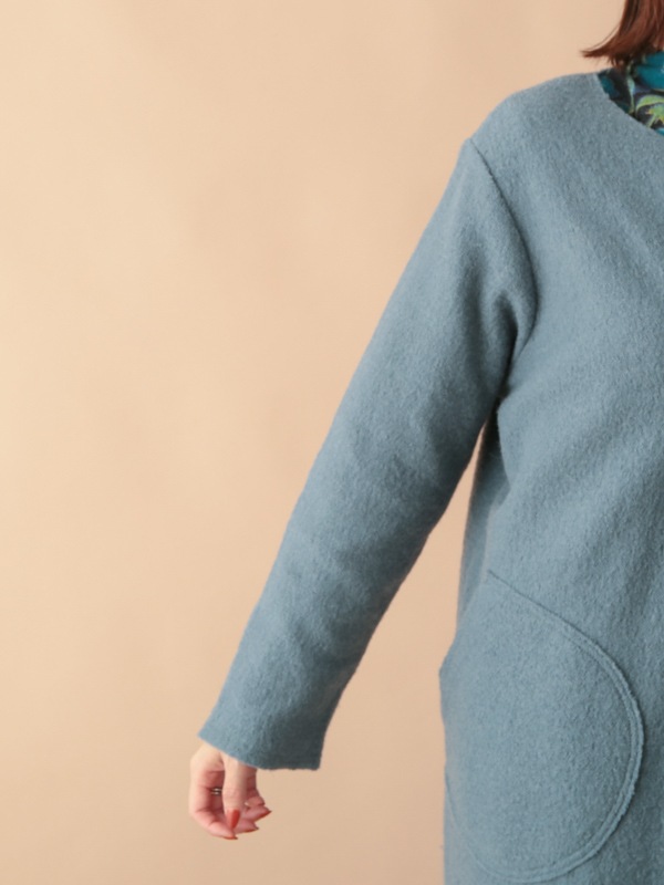 nuku nuku 縮絨ウール・ロングカーディガン（5カラー）　23W461