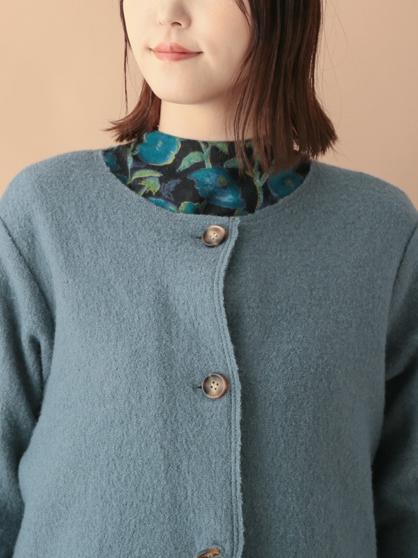 nuku nuku 縮絨ウール・ロングカーディガン（5カラー）　23W461