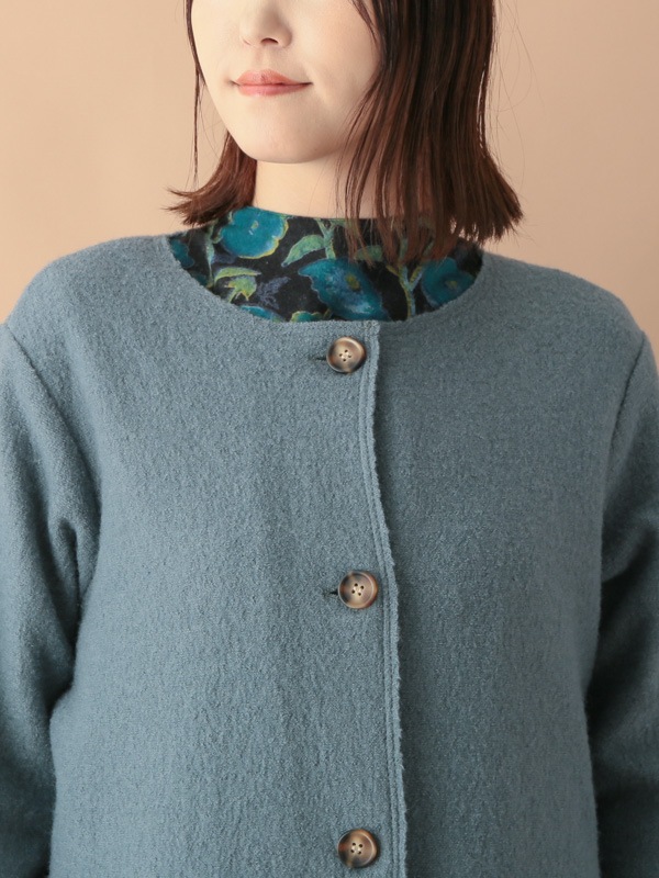 nuku nuku 縮絨ウール・ロングカーディガン（5カラー）　23W461