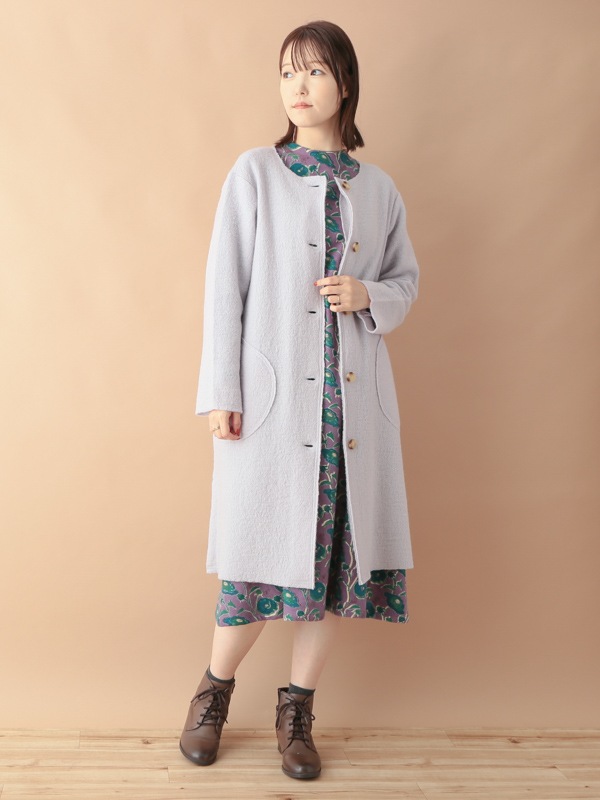 nuku nuku 縮絨ウール・ロングカーディガン（5カラー）　23W461