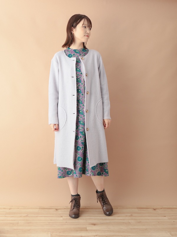 nuku nuku 縮絨ウール・ロングカーディガン（5カラー）　23W461