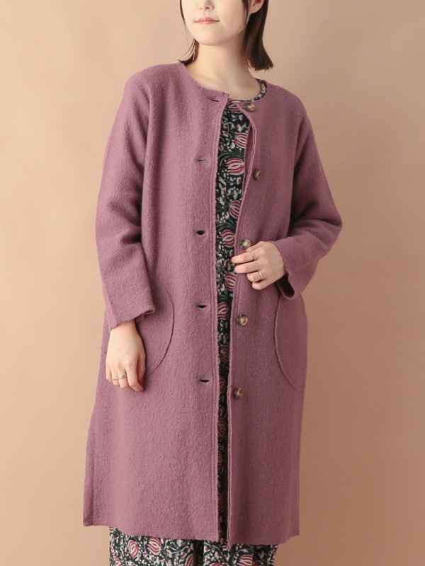 nuku nuku 縮絨ウール・ロングカーディガン（5カラー）　23W461