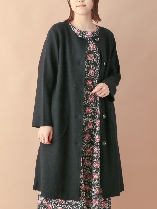 nuku nuku 縮絨ウール・ロングカーディガン（5カラー）　23W461