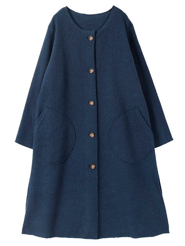 nuku nuku 縮絨ウール・ロングカーディガン（5カラー）　23W461