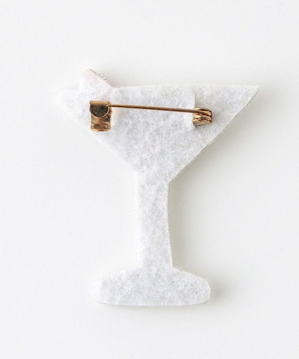 ザリ刺繍ブローチ カクテル M21-2864