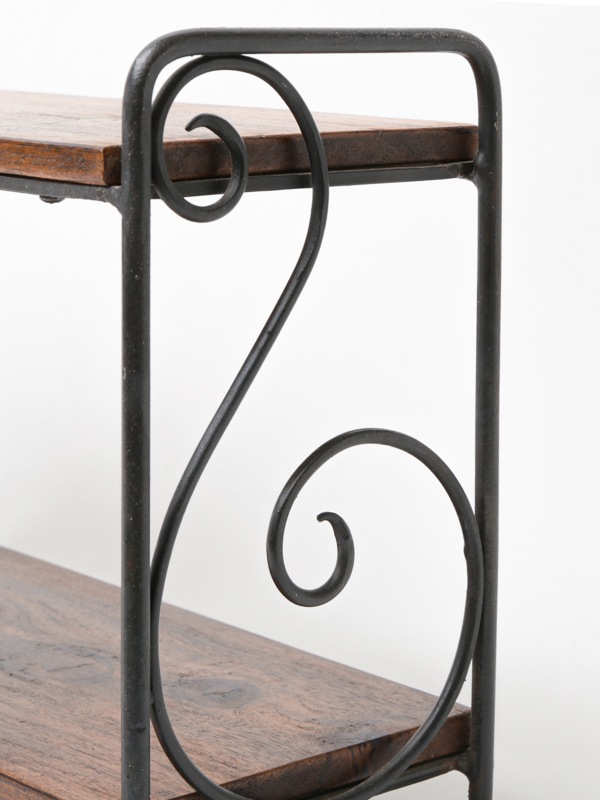 シーシャムウッド 卓上ディスプレイ 2段ラック スクロール 40×26cm IAPH058