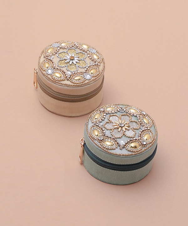 ビーズ刺繍 ラウンドケース M42-2713