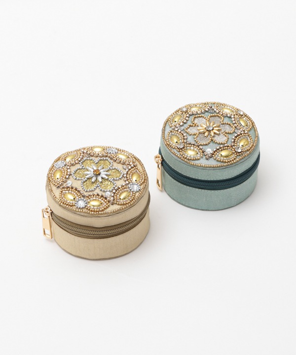 ビーズ刺繍 ラウンドケース M42-2713