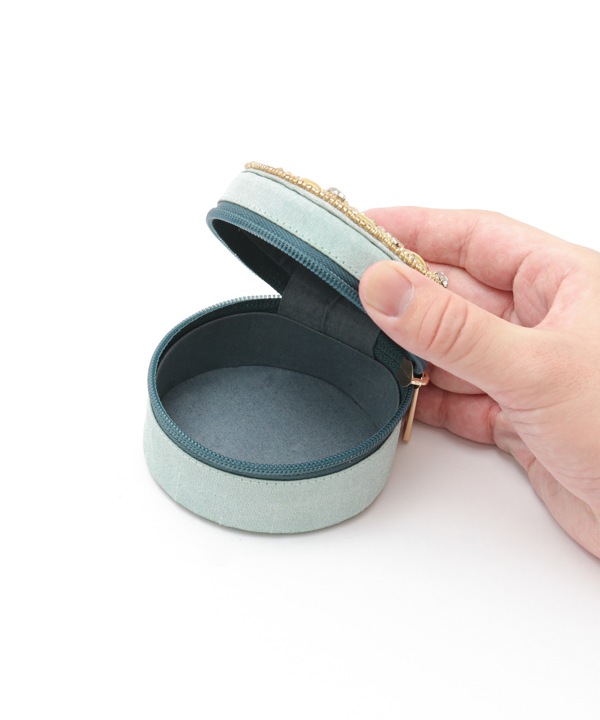 ビーズ刺繍 ラウンドケース M42-2713