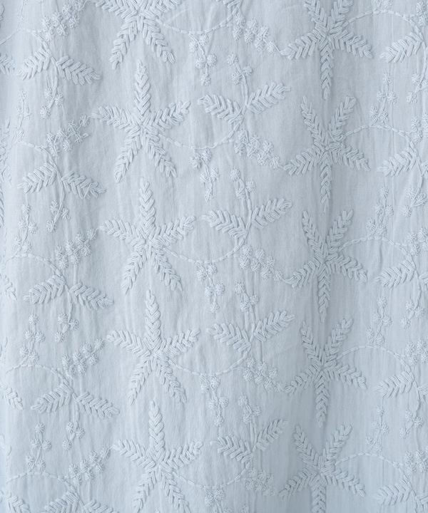 春のお花たち集う刺繍ロングシャツ 25S411