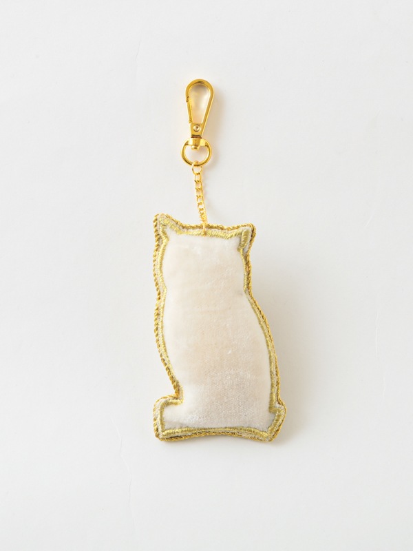 ザリ刺繍フクロウ バッグチャーム（キーホルダー） M21-0941