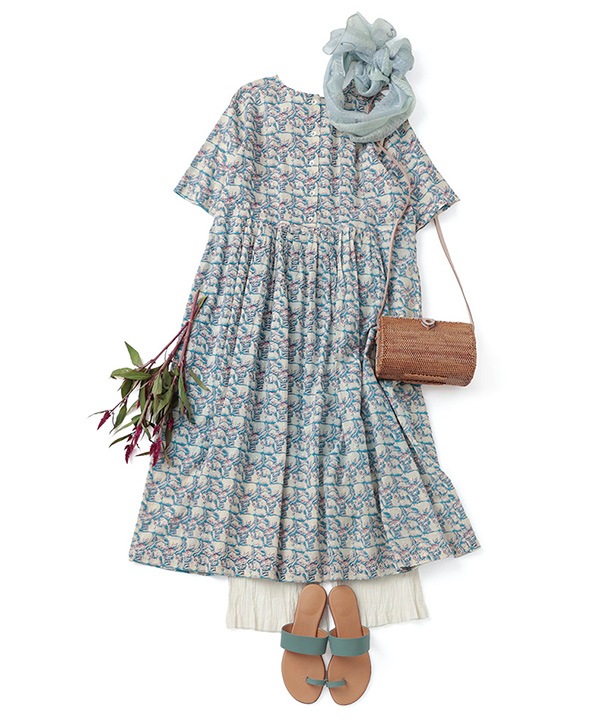 動物プリントコットンドビー2wayワンピース 26S041【3月頃入荷予定】