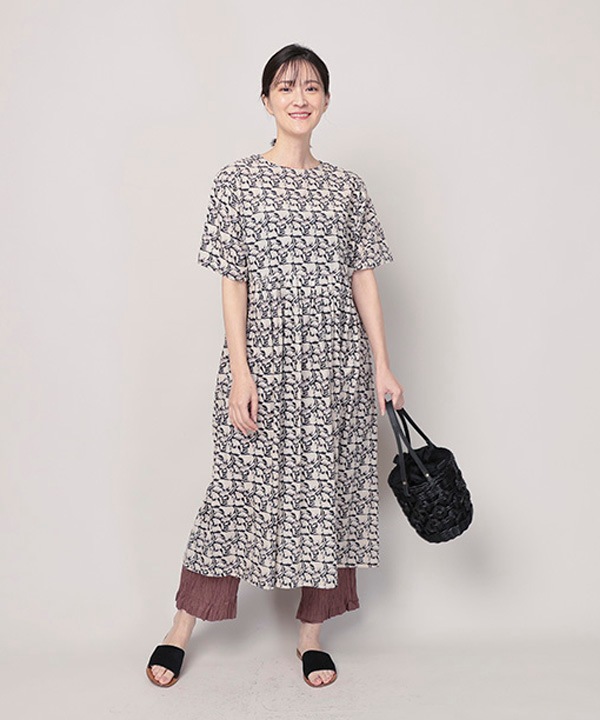 動物プリントコットンドビー2wayワンピース 26S041【3月頃入荷予定】