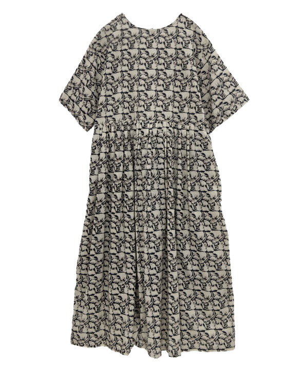 動物プリントコットンドビー2wayワンピース 26S041【3月頃入荷予定】