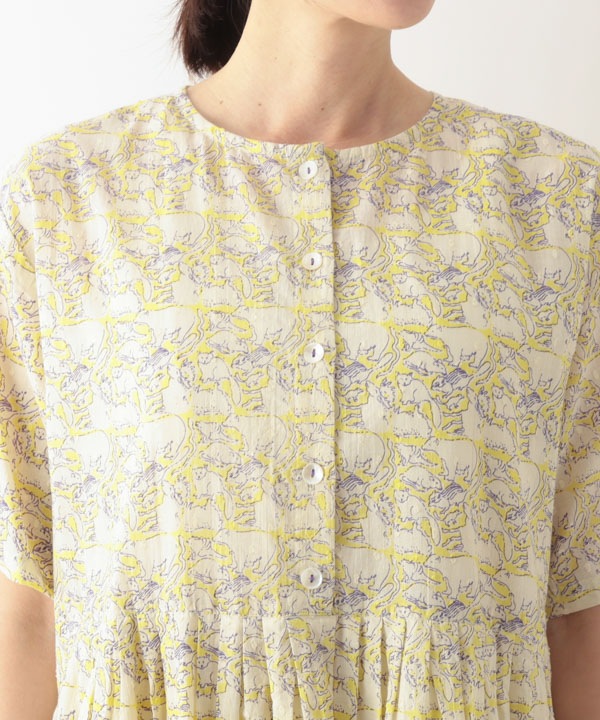 動物プリントコットンドビー2wayワンピース 26S041【3月頃入荷予定】