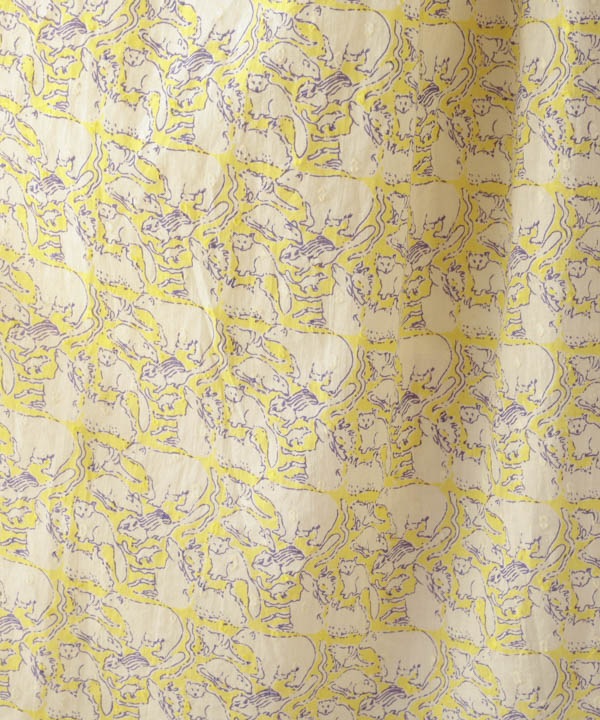 動物プリントコットンドビー2wayワンピース 26S041【3月頃入荷予定】