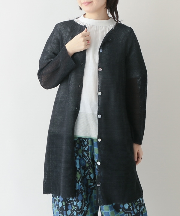 佐藤繊維　M&kyoko 　シルク✕和紙　七部袖カーディガン Ｌ　新品 si:m｜和紙 7分袖カーディガン【30％OFF】 | おしゃれサロン