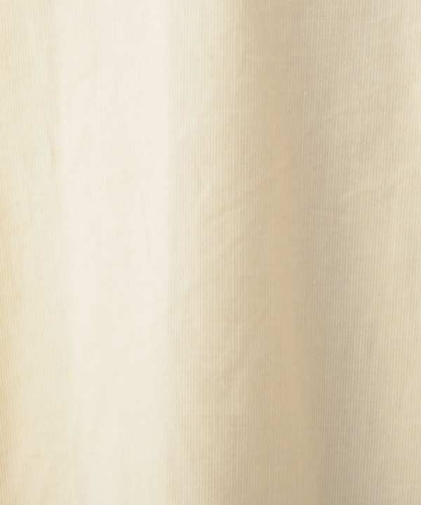 コーデュロイとお花ブロックプリントオフボトルネック・ワンピース 25W450